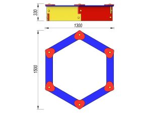 Песочница шестигранная МАФ 1505